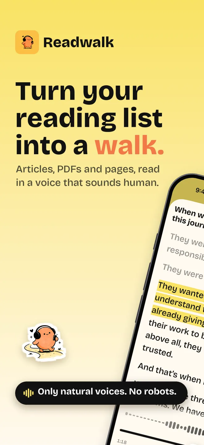 Readwalk app screenshot 1